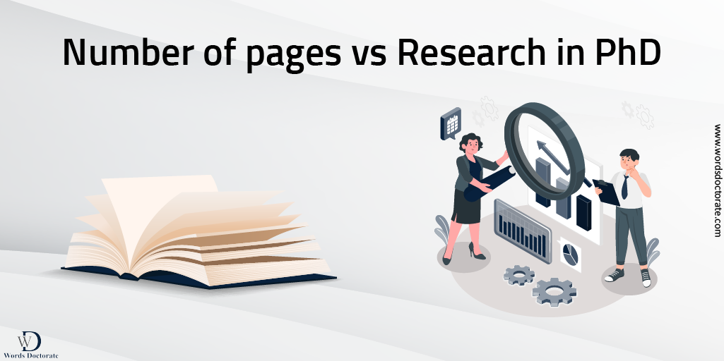 Numbers of Pages vs. Research in PhD